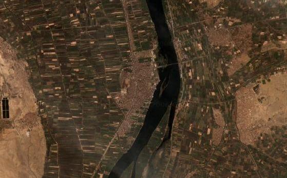 Satellitenbild von Edfu