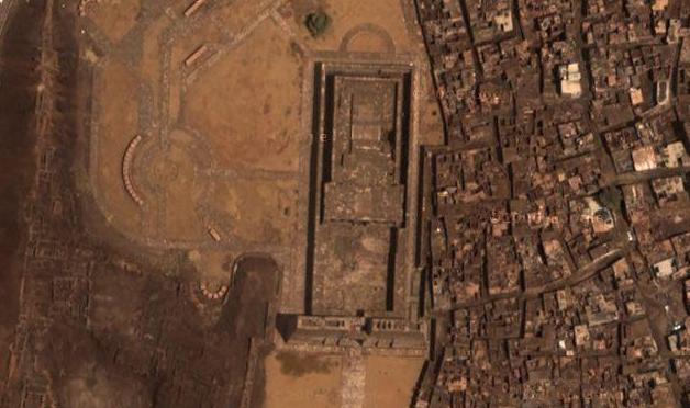 Satellitenbild vom Horustempel